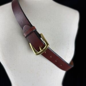 Leegin Mens Brown Genuine Leather Belt 33-37 inches Brass Buckle USA